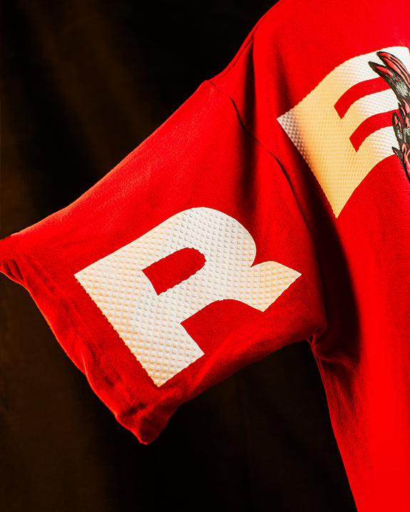 REBEL- Red T-Shirt | Missile-Stopping Eagle Design | 3D Puff Print Streetwear | Oversized Fit
