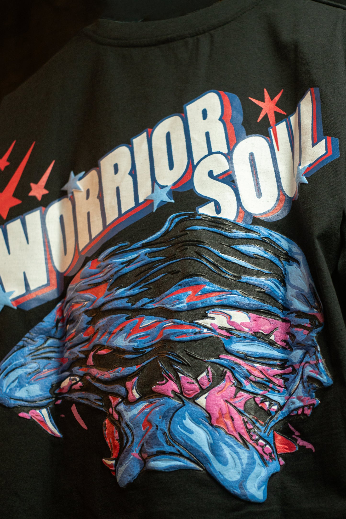 WORRIOR SOUL Oversized T-Shirt – Distressed Streetwear Tee – 280 GSM Heavy Cotton – Unisex Battle-Ready Fit